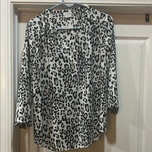 Van Heusen Leopard Print Women's Top Sz M